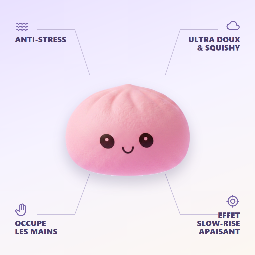 Mini Dumplings Squishy Mystère Surprise — anti-stress, ultra doux, effet slow-rise
