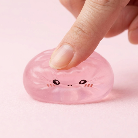 Mini Dumpling Squishy Sucré pressé dans la main, matière squishy