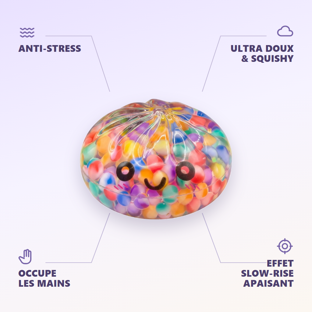 Mystery Dumpling Squishy Bulle Douce — anti-stress, ultra doux, effet slow-rise