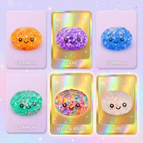 Mystery Dumpling Squishy Bulle Douce — carte des raretés (commun, rare, ultra rare)
