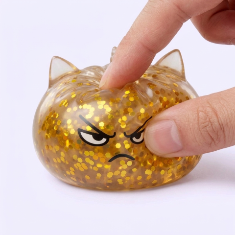 Glitter Dumpling Squishy Rare Licorne Magique pressé dans la main, matière squishy