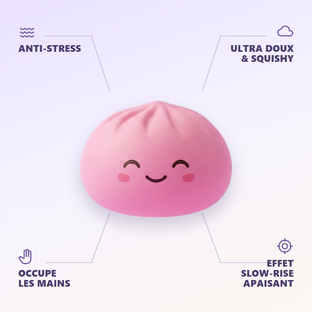 Mystery Dumpling Squishy Jouet Bulle — anti-stress, ultra doux, effet slow-rise