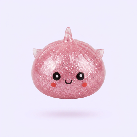Mystery Dumpling Squishy Glitter Licorne — le squishy rare de la mystery box