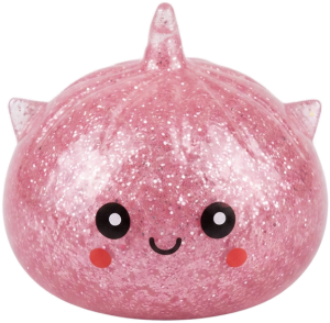 Mystery Dumpling Squishy Glitter Licorne — squishy seul, taille réelle