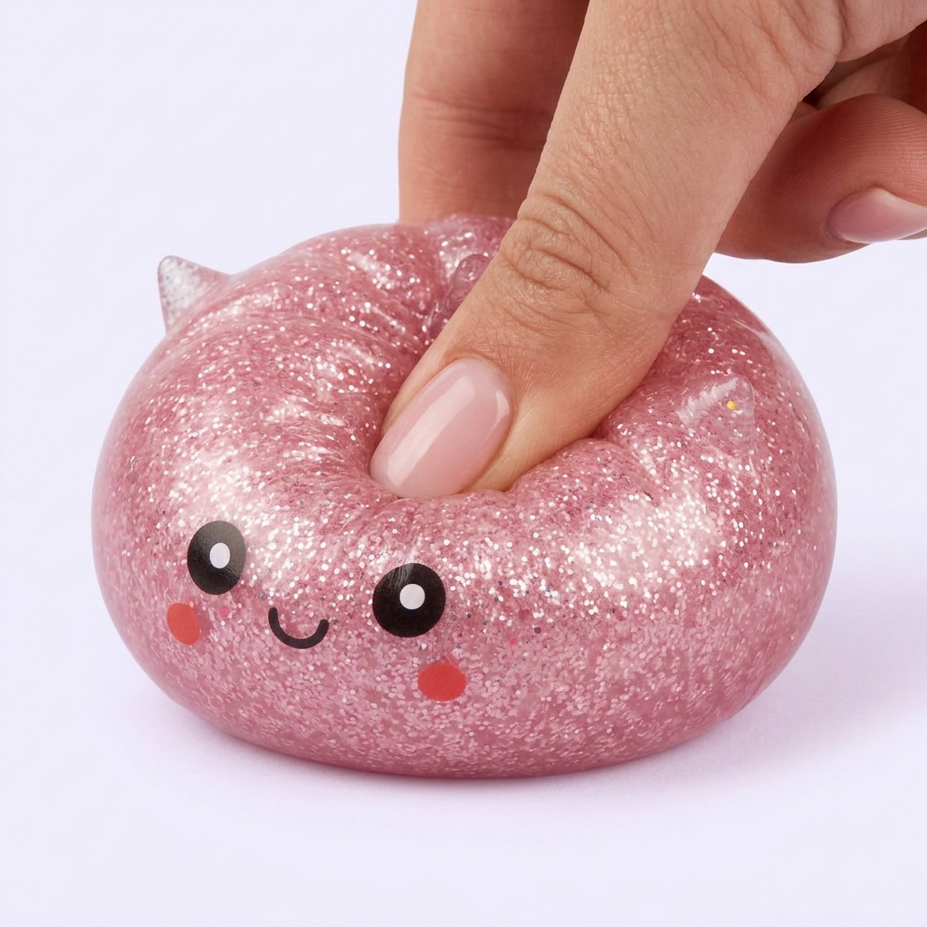 Mystery Dumpling Squishy Glitter Licorne — effet slow-rise, la mousse regonfle
