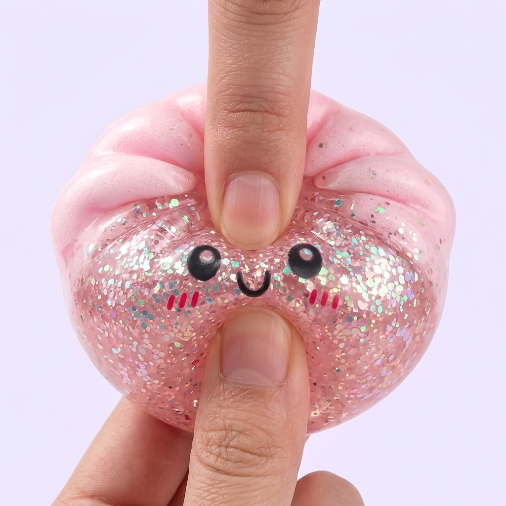 Mystery Dumplings Squishy Glitter Surprise — effet slow-rise, la mousse regonfle