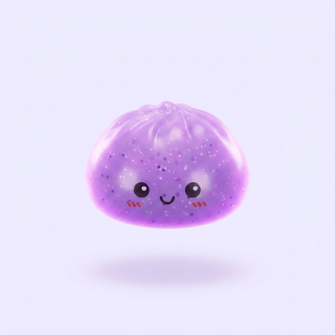 Dumpling Squishy Mystery Glow In Dark Glitter — le squishy rare de la mystery box