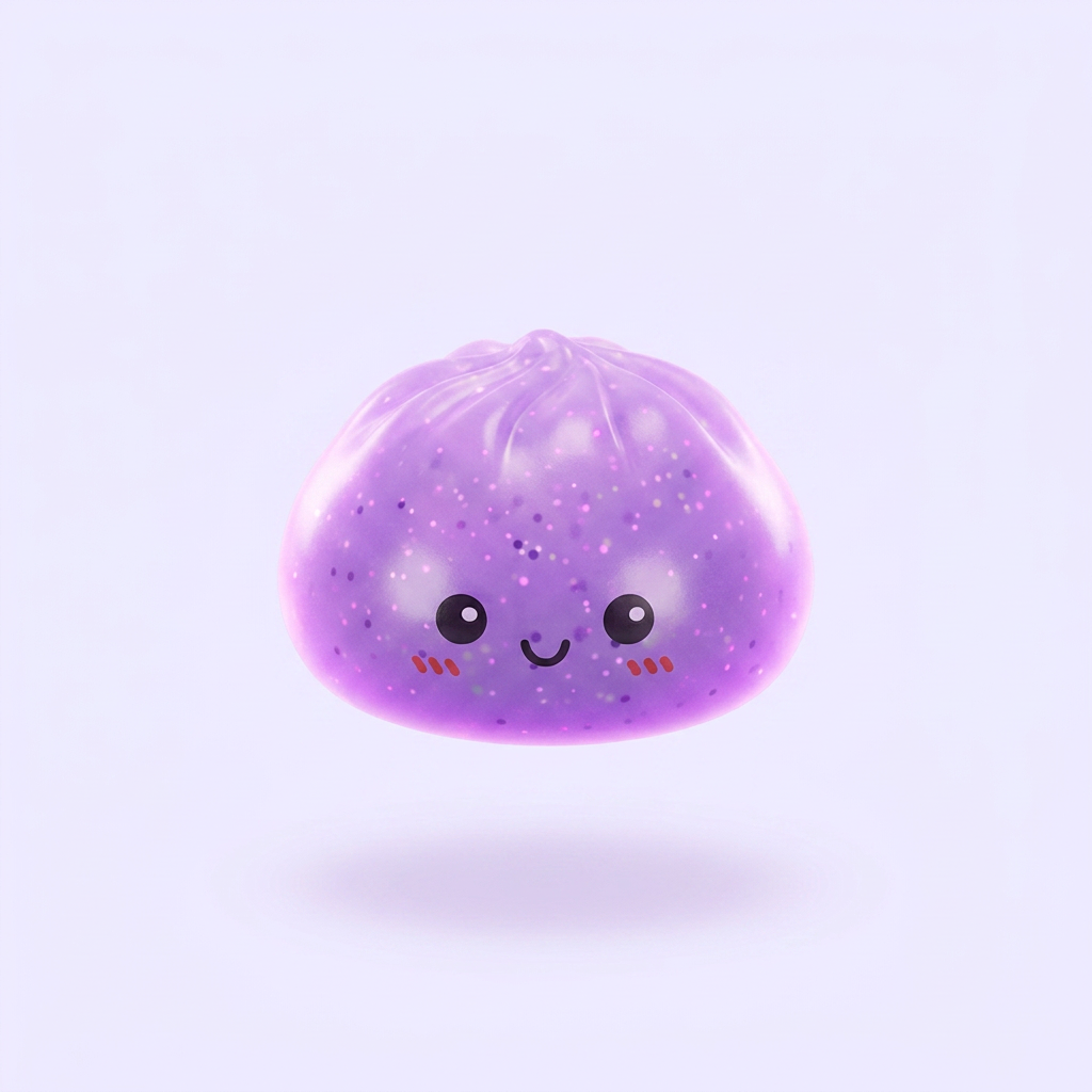 Dumpling Squishy Mystery Glow In Dark Glitter — le squishy rare de la mystery box
