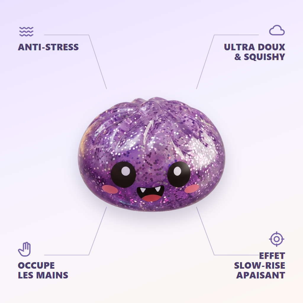 Squishy Dumpling Mystery Halloween — anti-stress, ultra doux, effet slow-rise