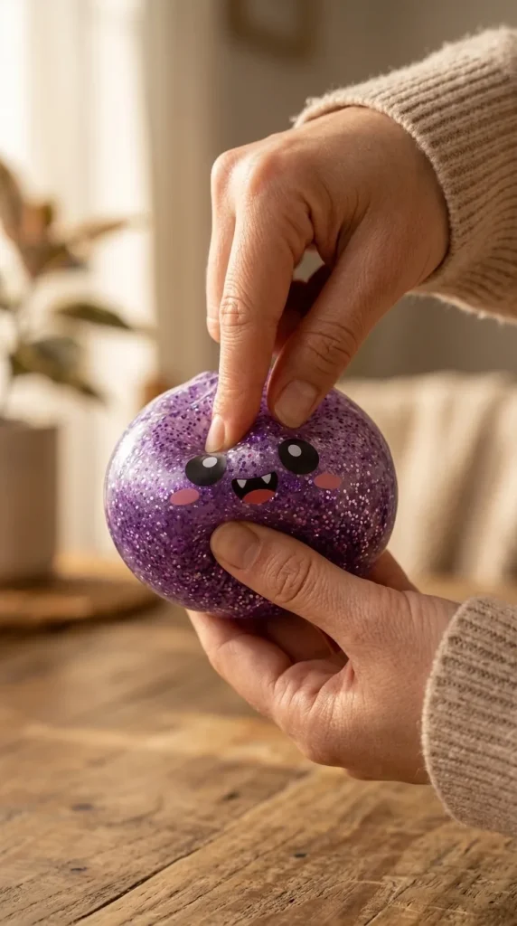 Squishy Dumpling Mystery Halloween pressé dans la main — effet squishy slow-rise