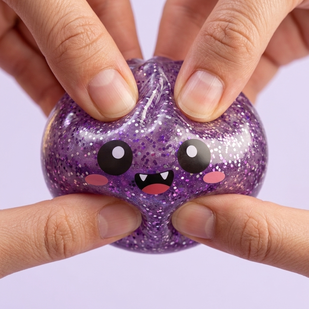 Squishy Dumpling Mystery Halloween pressé dans la main, matière squishy