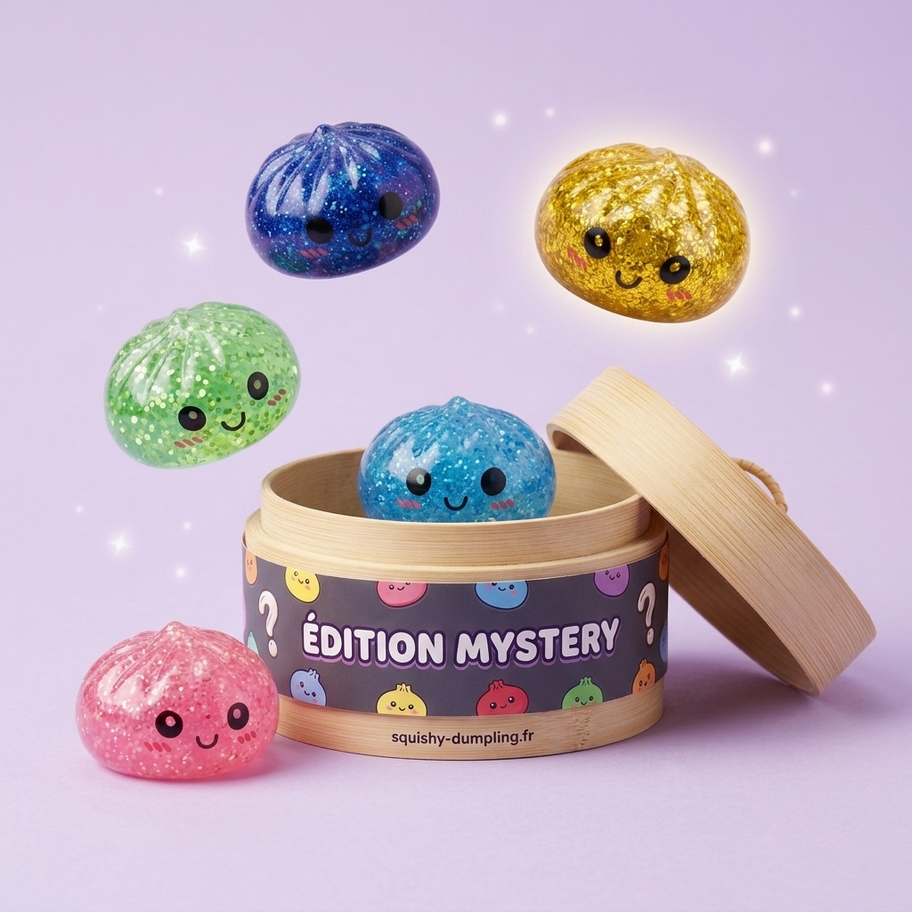 Squishy Dumpling Mystery Glitter Mini Set — squishy anti-stress slow-rise kawaii
