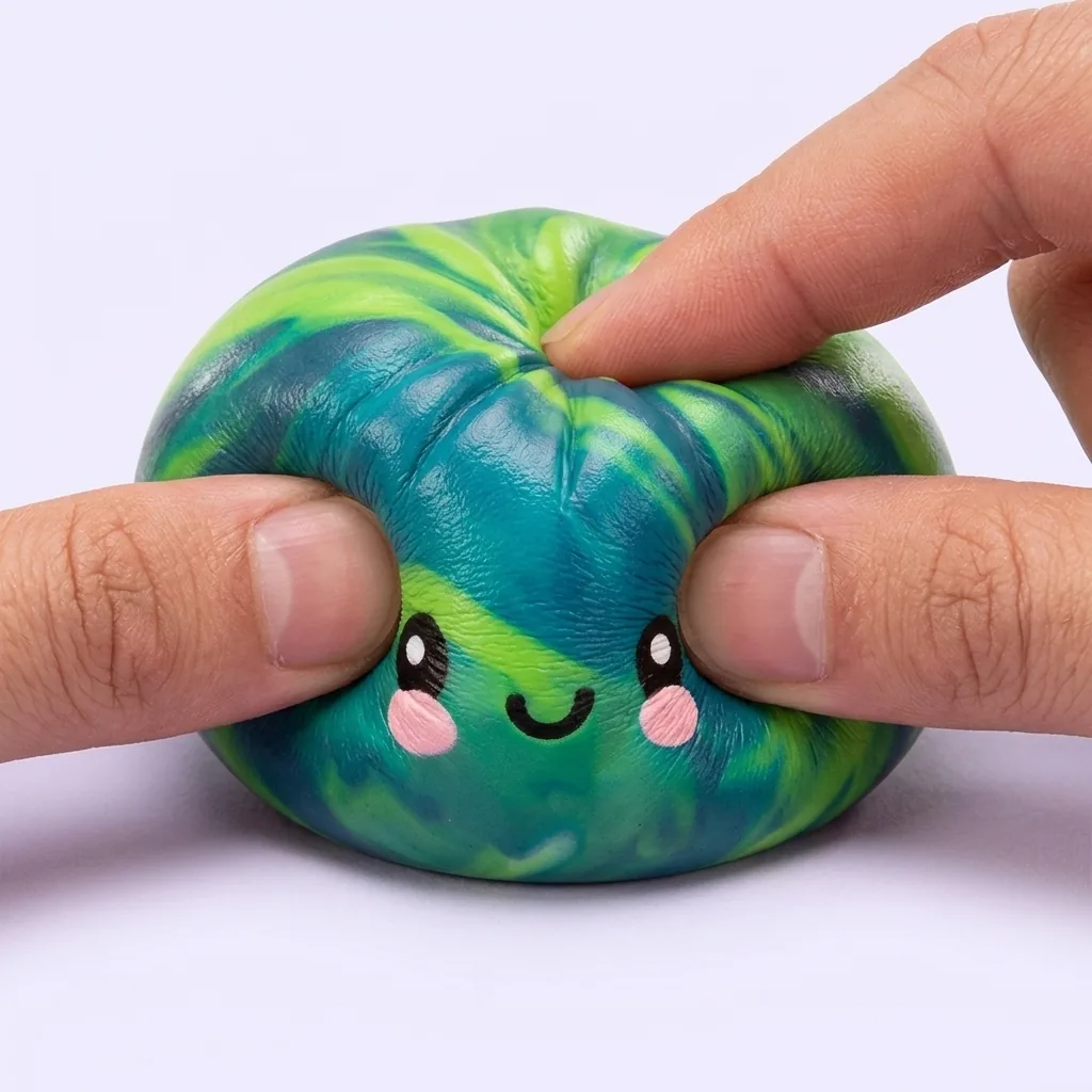 Dumpling Squishy Mini Tie Dye Mystery — effet slow-rise, la mousse regonfle