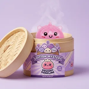 Dumpling Squishy Mini Licorne Mystère dans sa boîte panier vapeur façon bambou
