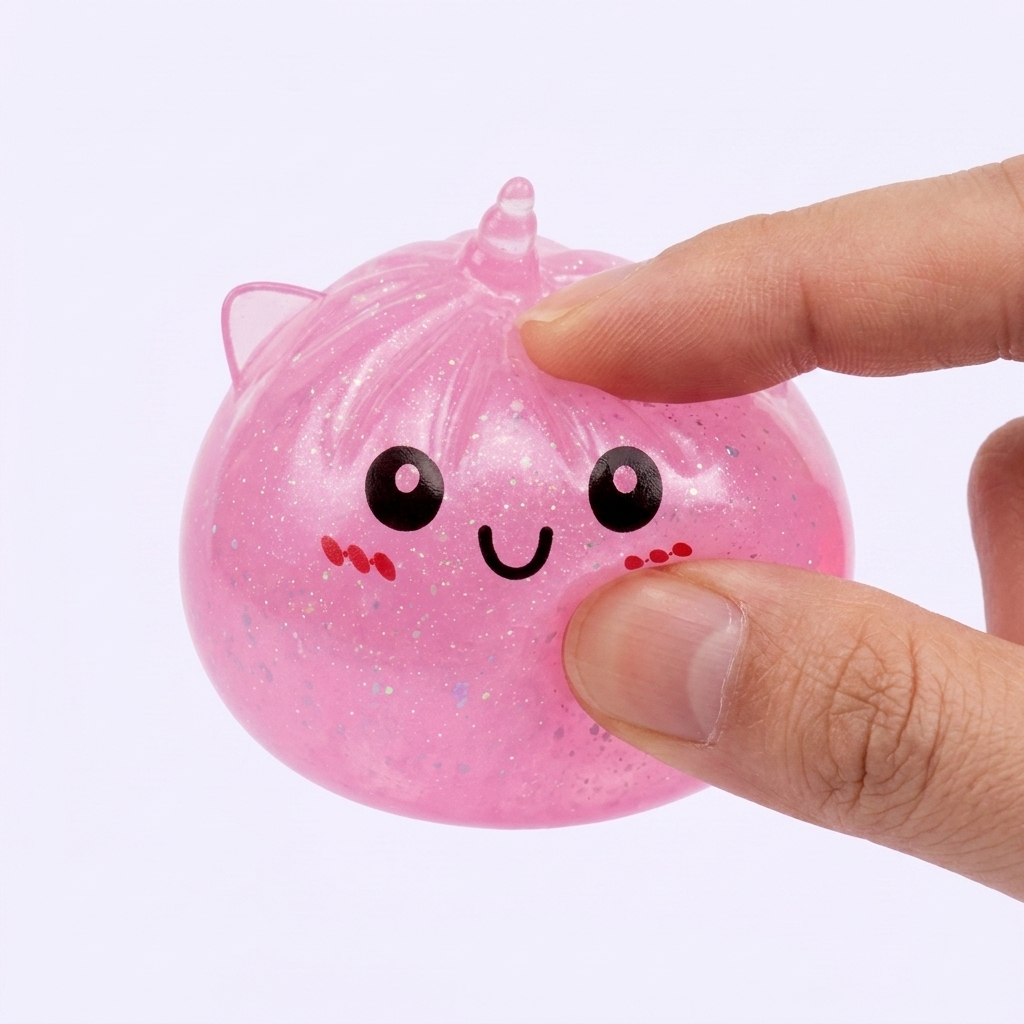 Dumpling Squishy Mini Licorne Mystère pressé dans la main, matière squishy
