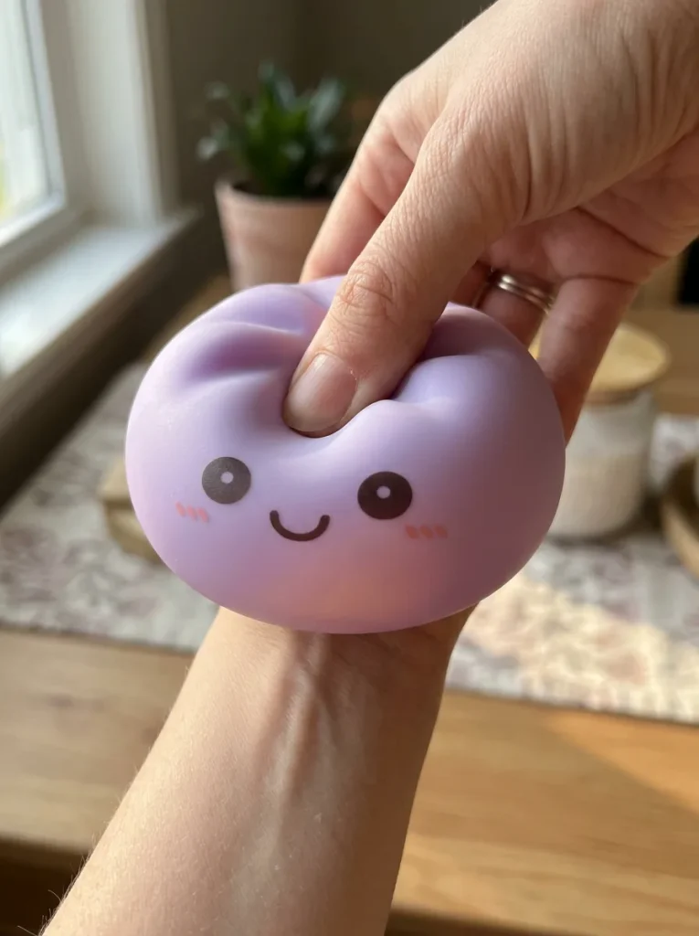 Veilleuse Mystery Squishy Dumpling Lumineuse pressé dans la main — effet squishy slow-rise