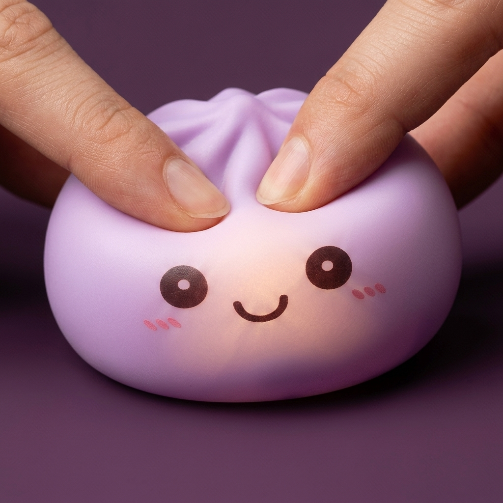 Veilleuse Mystery Squishy Dumpling Lumineuse — effet slow-rise, la mousse regonfle
