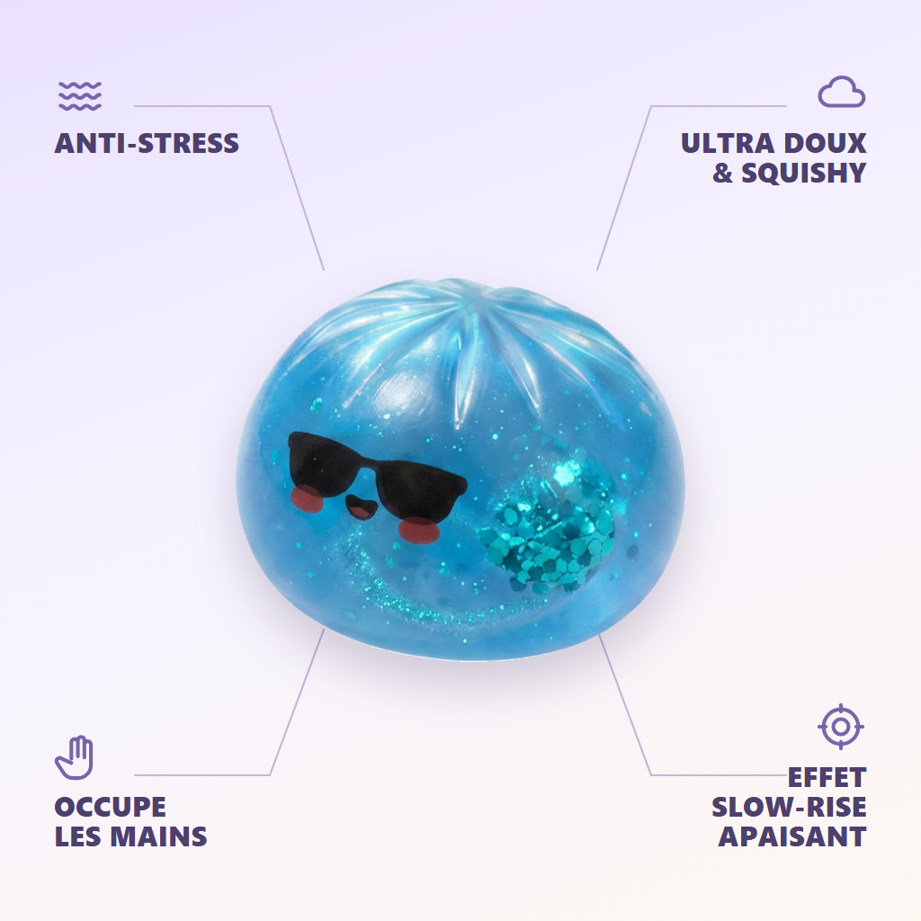 Mystery Dumpling Squishy Édition Été — anti-stress, ultra doux, effet slow-rise