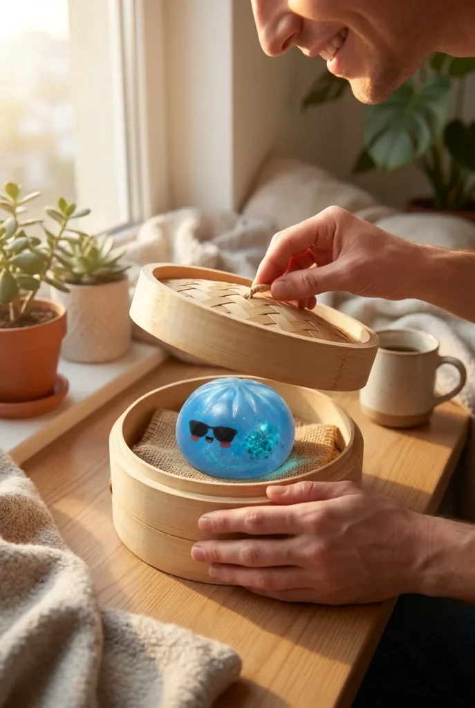 Déballage du Mystery Dumpling Squishy Édition Été — la boîte panier vapeur s'ouvre