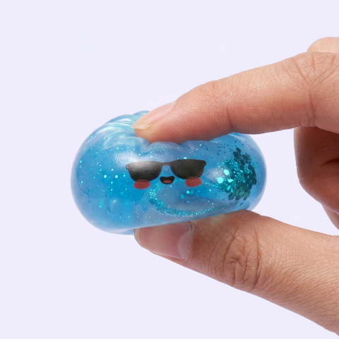 Mystery Dumpling Squishy Édition Été pressé dans la main, matière squishy