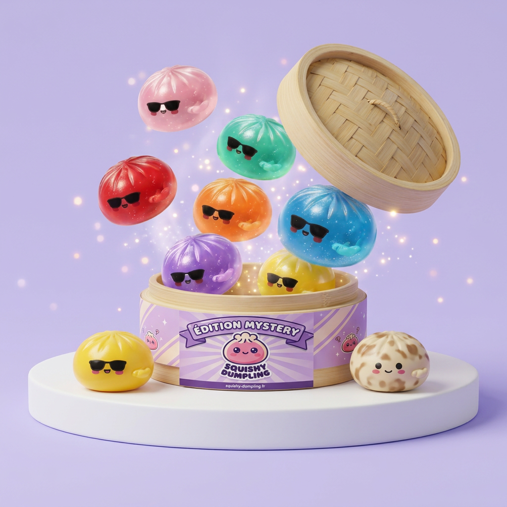Mystery Dumpling Squishy Lunettes De Soleil — squishy anti-stress slow-rise kawaii