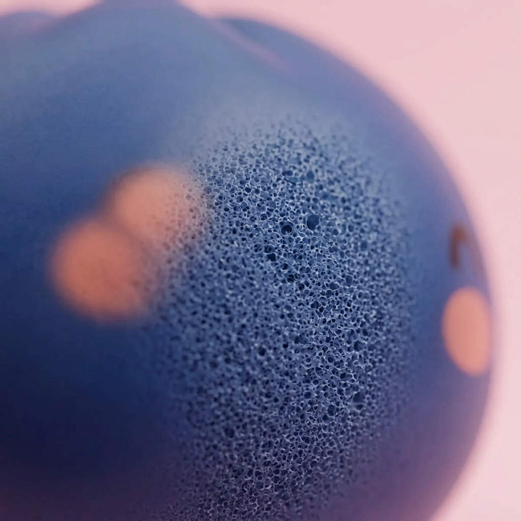 Dumpling Squishy Bleu Marine Minuit — gros plan macro sur la texture