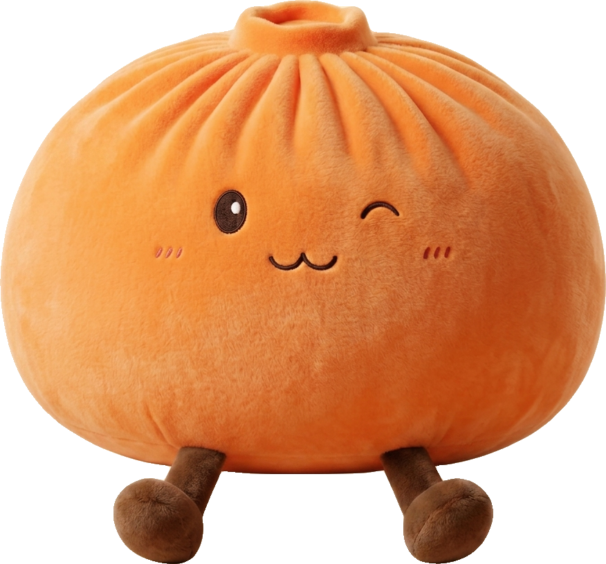 Giant Dumpling Squishy Orange — squishy anti-stress slow-rise kawaii