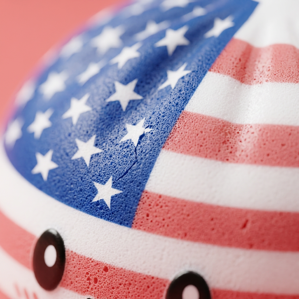 Squishy Dumpling USA — gros plan macro sur la texture