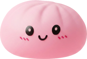 Pink Squishy Dumpling Fleur Douceur — squishy anti-stress slow-rise kawaii