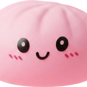 Pink Squishy Dumpling Fleur Douceur — squishy anti-stress slow-rise kawaii