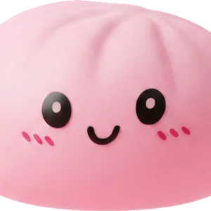 Pink Squishy Dumpling Fleur Douceur — squishy anti-stress slow-rise kawaii