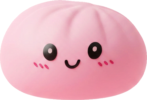Pink Squishy Dumpling Fleur Douceur — squishy anti-stress slow-rise kawaii