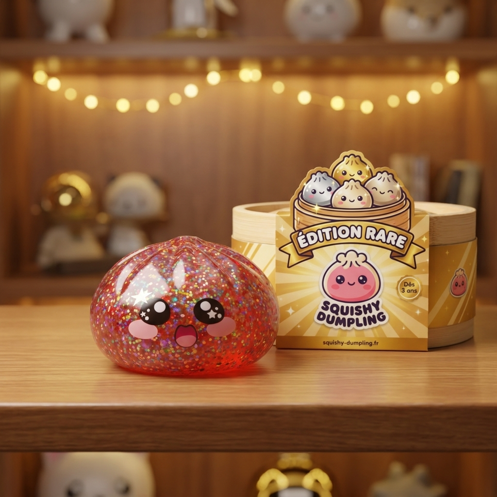 Galaxy Dumpling Squishy Rose Kawaii en ambiance sur un bureau