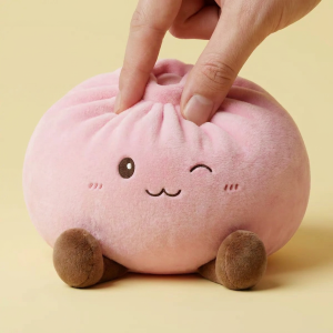 Squishy Dumpling Toy Rose Géant pressé dans la main, matière squishy