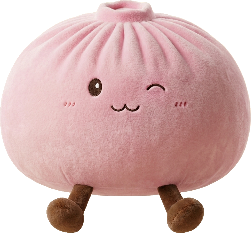 Squishy Dumpling Toy Rose Géant — squishy anti-stress slow-rise kawaii