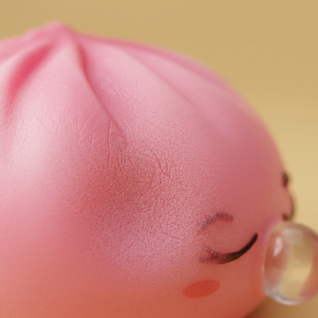 Squishy Dumpling Rose Rare Blow — gros plan macro sur la texture