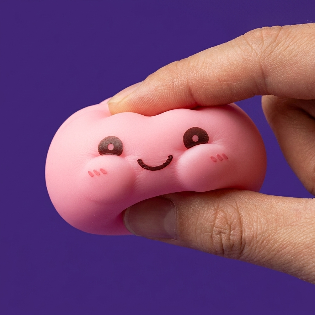 Veilleuse Dumpling Squishy Rose Tendre — effet slow-rise, la mousse regonfle