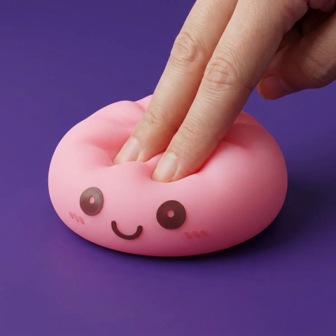 Veilleuse Dumpling Squishy Rose Tendre pressé dans la main, matière squishy