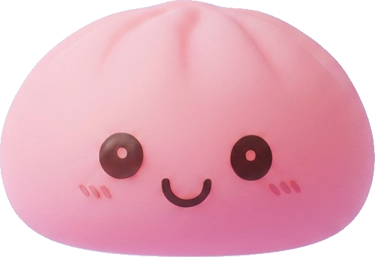 Veilleuse Dumpling Squishy Rose Tendre — squishy anti-stress slow-rise kawaii