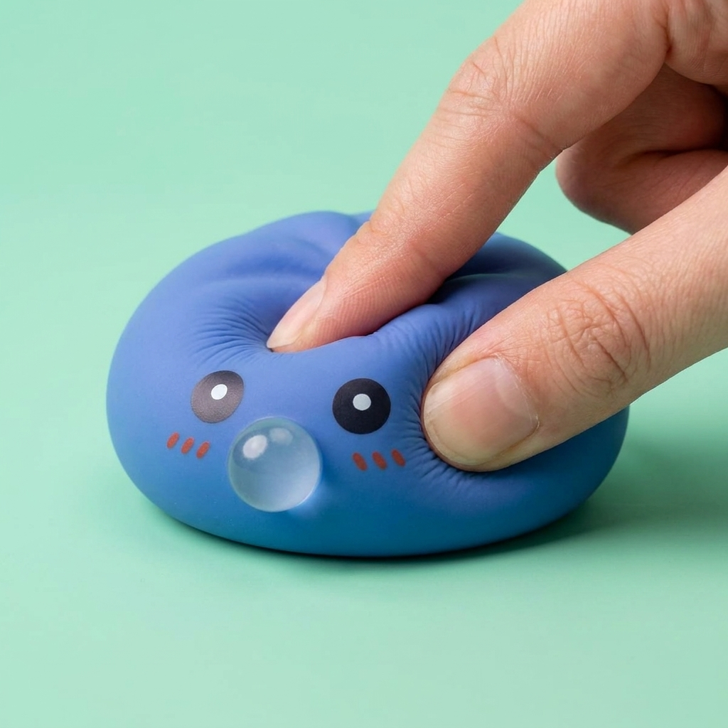 Dumpling Squishy Violet Gonflable Doux pressé dans la main, matière squishy