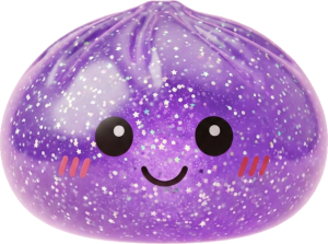 Glitter Dumpling Squishy Violet Rêveur — squishy anti-stress slow-rise kawaii