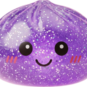 Glitter Dumpling Squishy Violet Rêveur — squishy anti-stress slow-rise kawaii