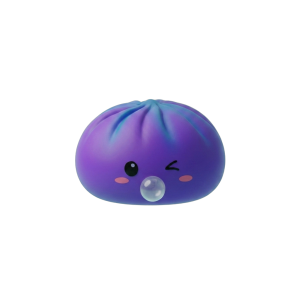 Dumpling Squishy Cosmic Purple Rare Blow — squishy anti-stress slow-rise kawaii