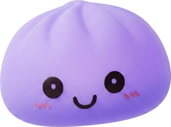 Veilleuse Dumpling Squishy Violette Douce — squishy anti-stress slow-rise kawaii