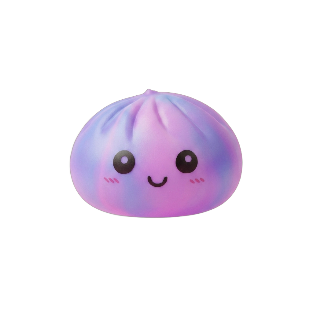 Squishy Dumpling Violet Tie-Dye — squishy anti-stress slow-rise kawaii