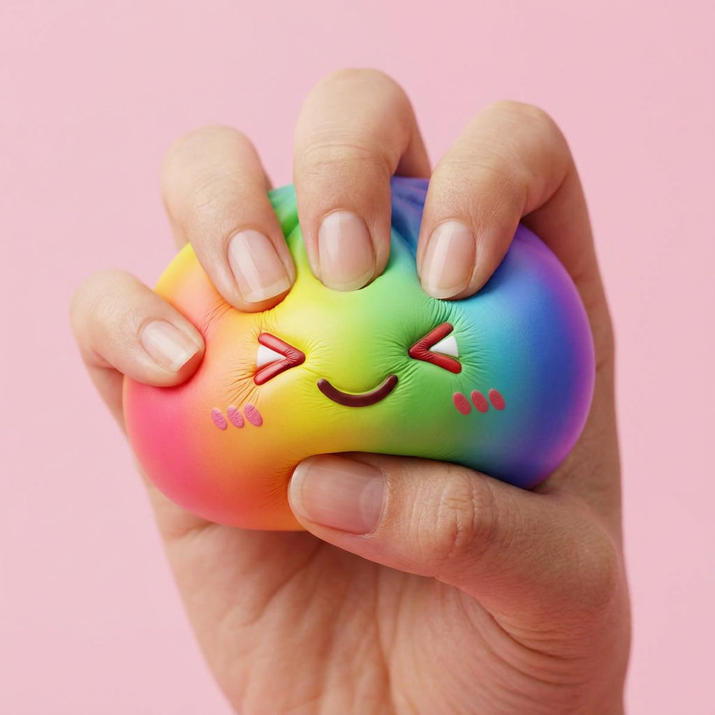 Rainbow Dumpling Squishy Multicolore Kawaii — effet slow-rise, la mousse regonfle