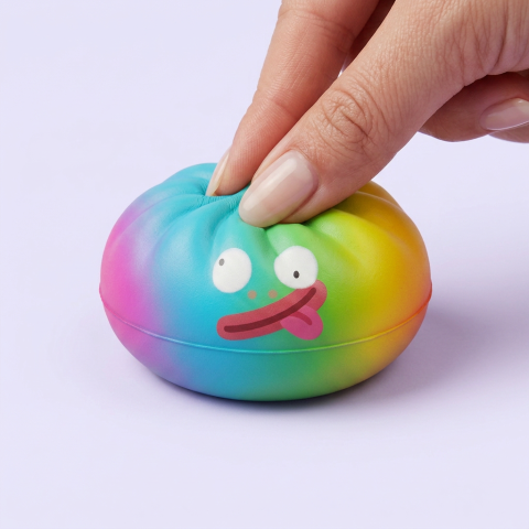 Rainbow Mystery Dumplings Squishy Édition Vive pressé dans la main, matière squishy
