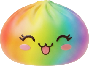 Rare Dumpling Squishy Arc-en-ciel Coloré — squishy anti-stress slow-rise kawaii