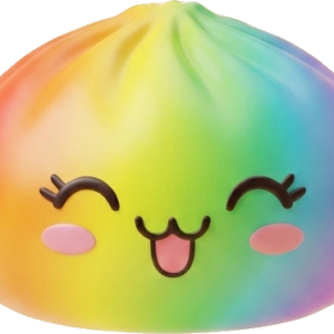 Rare Dumpling Squishy Arc-en-ciel Coloré — squishy anti-stress slow-rise kawaii