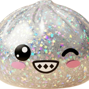 Rare Dumpling Squishy Argenté Scintillant — squishy anti-stress slow-rise kawaii